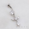DANGLE CELESTIAL HEART ANGEL BELLY BUTTON NAVEL RING 316L SURGICAL STEEL